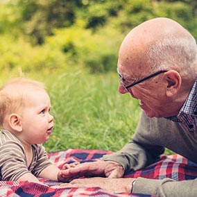 grandad and grandchild